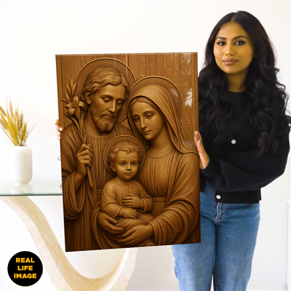 The Holy Family – Wood of Grace - Acrylic Wall Art