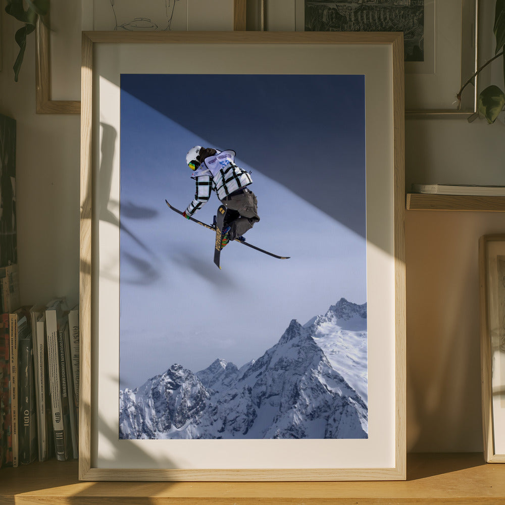 Skybound Freestyle Skier Metal Wall Art