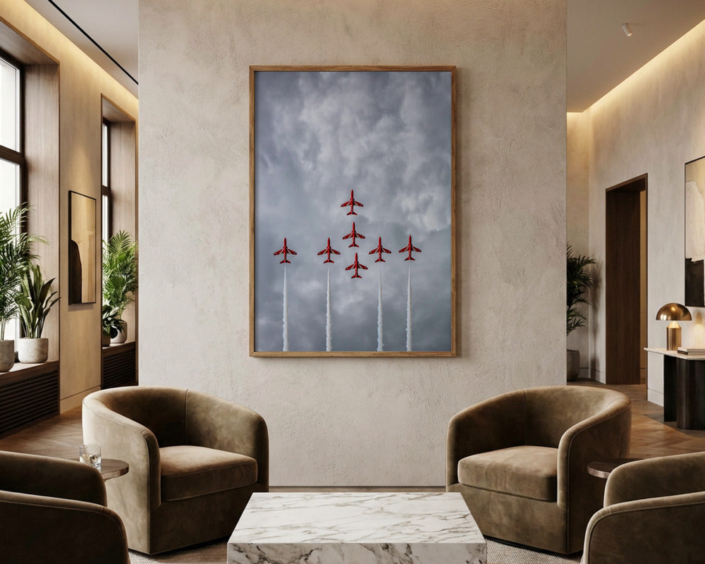 Sky Formation Jets Metal Wall Art