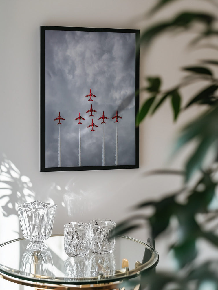 Sky Formation Jets Metal Wall Art