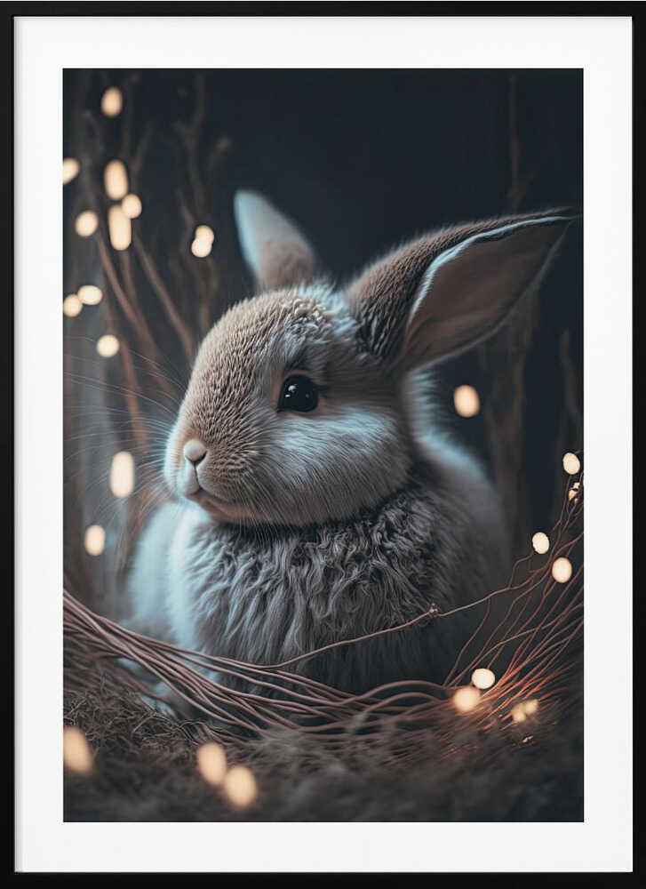 "Easter Bunny Glow Metal Wall Art"