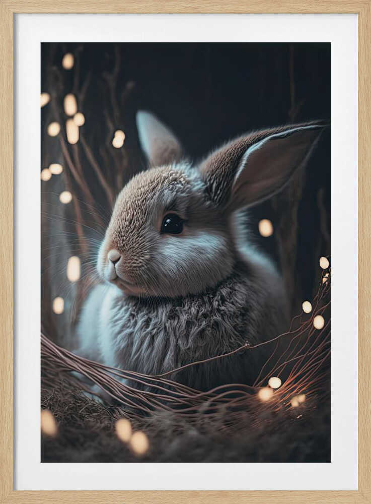 "Easter Bunny Glow Metal Wall Art"