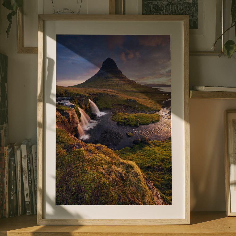 Kirkjufell Golden Falls Metal Wall Art