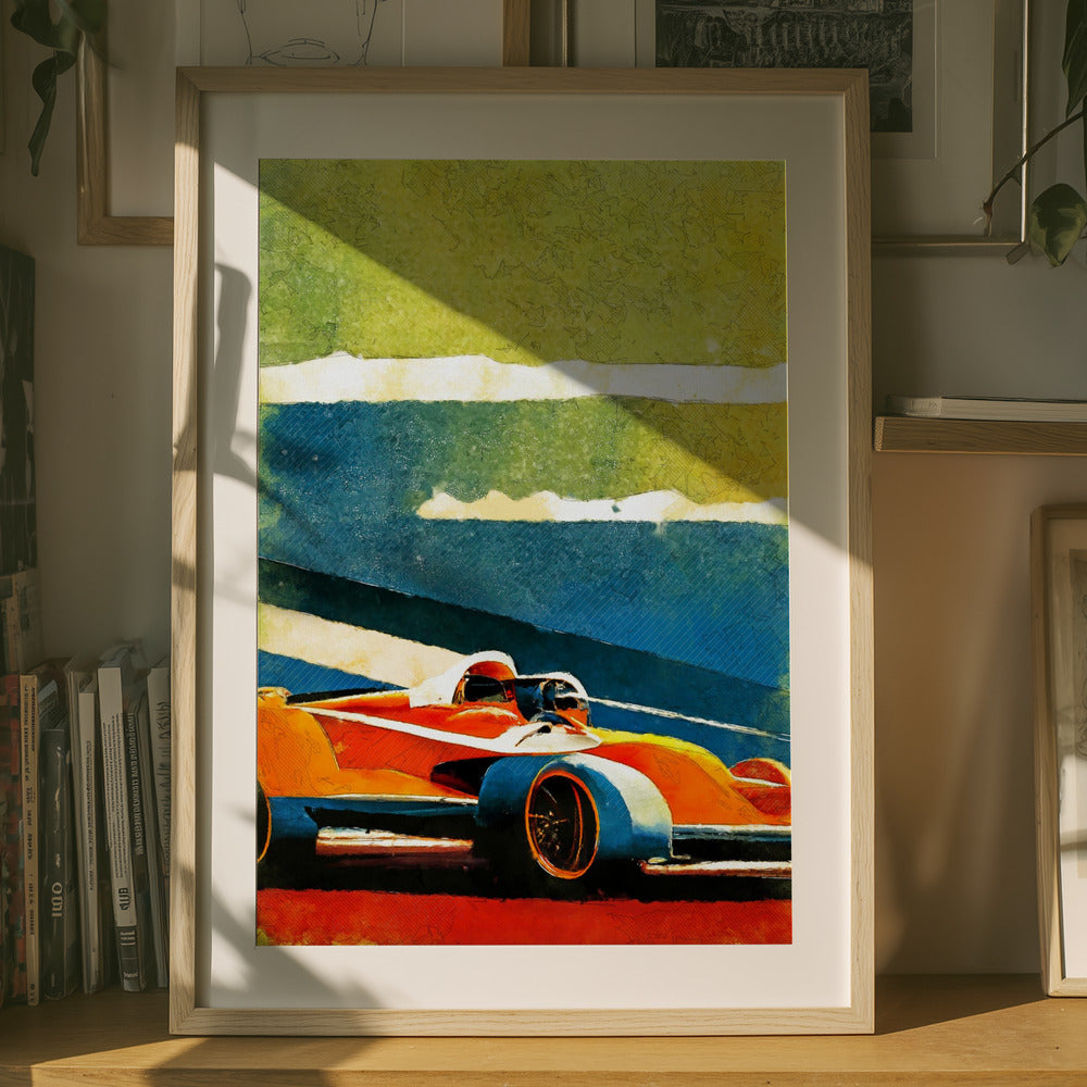 Vintage Formula Racing Metal Wall Art