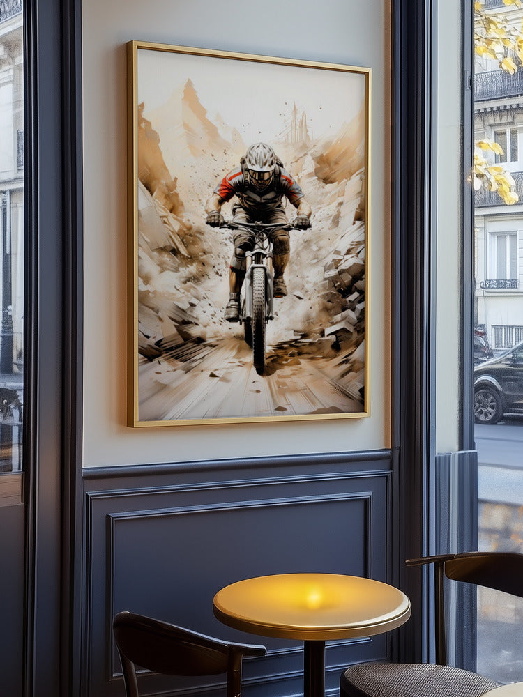“Unstoppable Descent” Sports Metal Wall Art