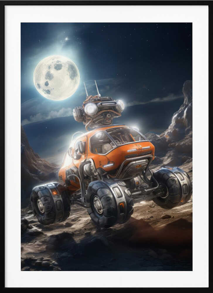 Moon Rover Adventure Metal Wall Art