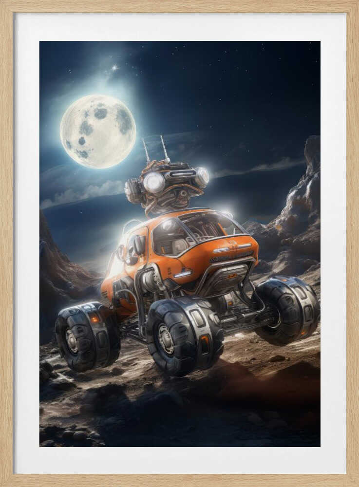 Moon Rover Adventure Metal Wall Art