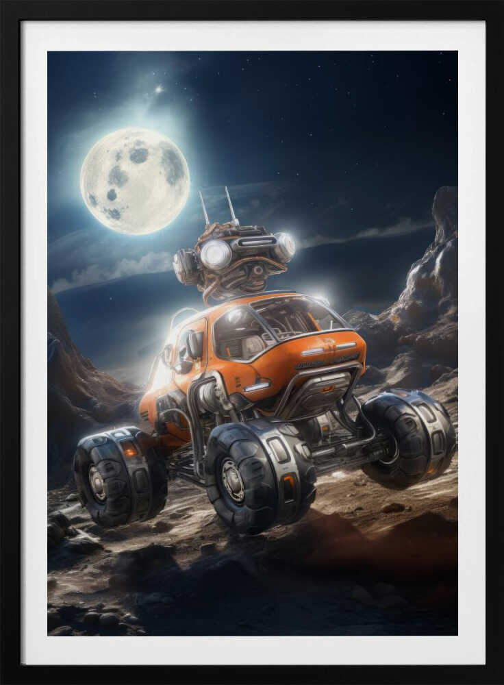 Moon Rover Adventure Metal Wall Art