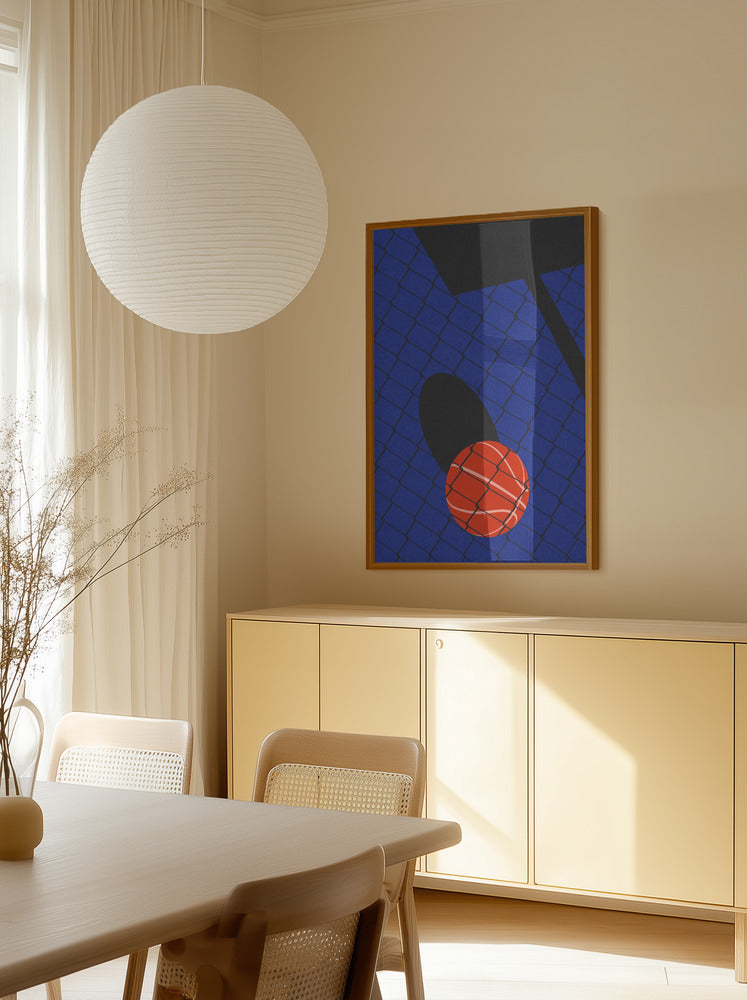 Street Court Shadow Basketball Metal Wall Art
