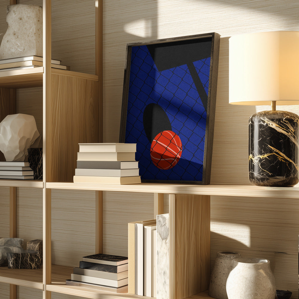 Street Court Shadow Basketball Metal Wall Art