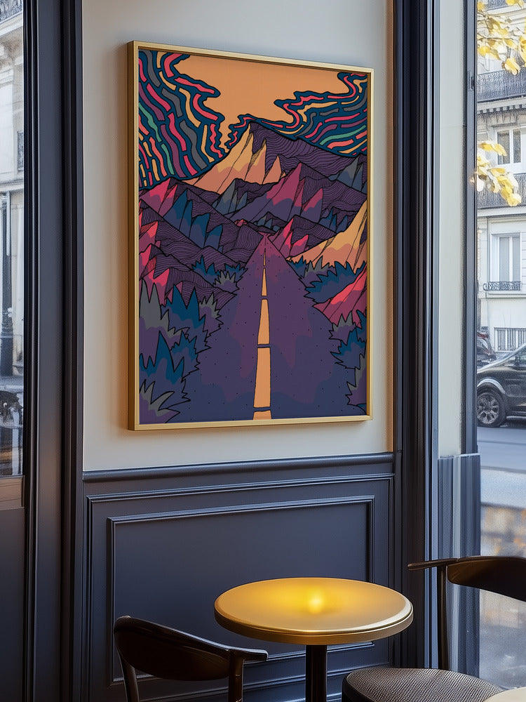 Wanderer's Path Minimalist Metal Wall Art