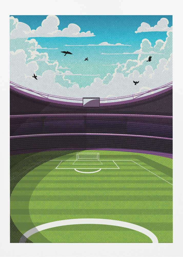 Stadium Dreams Football Metal Wall Art