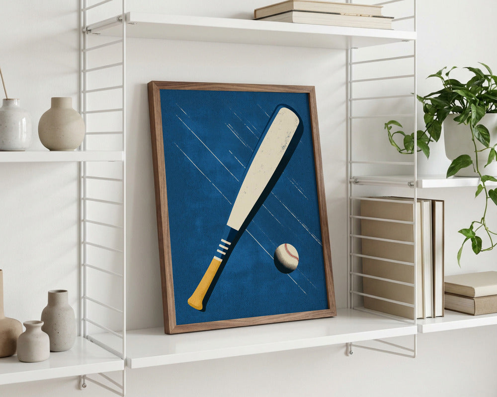 Classic Baseball Strike Metal Wall Art