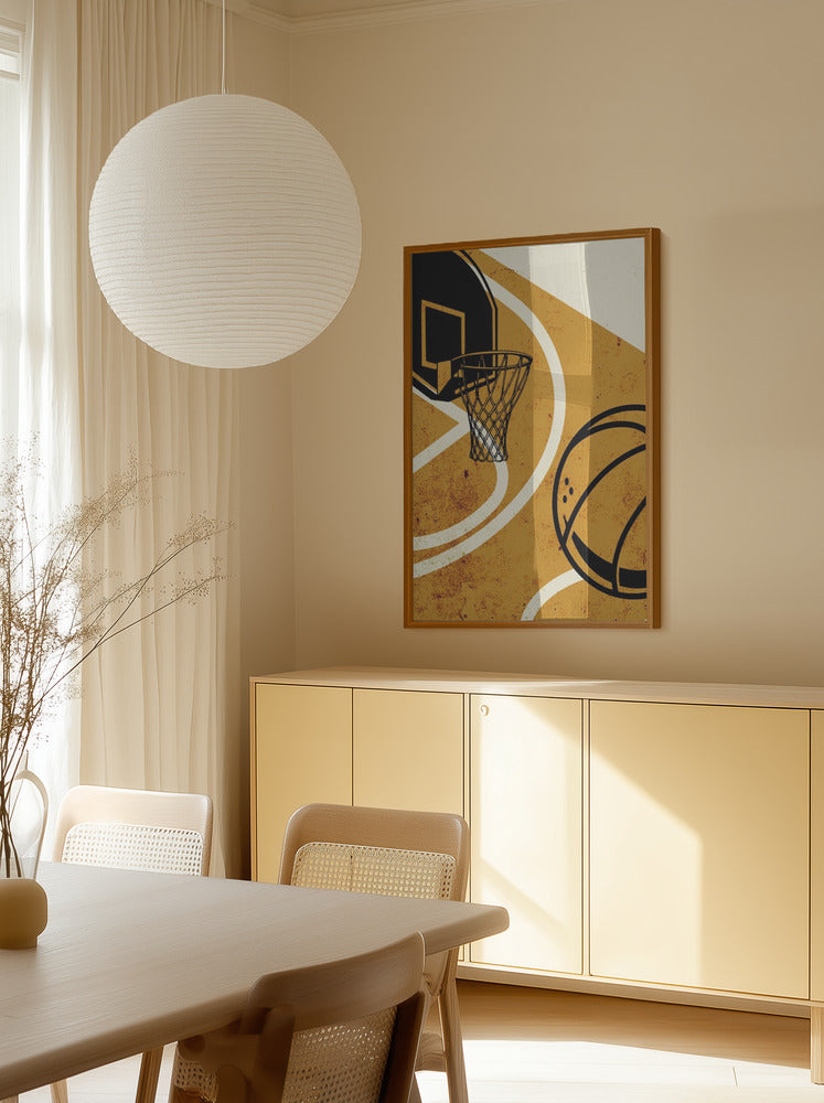 Hoop Dreams Basketball Metal Wall Art