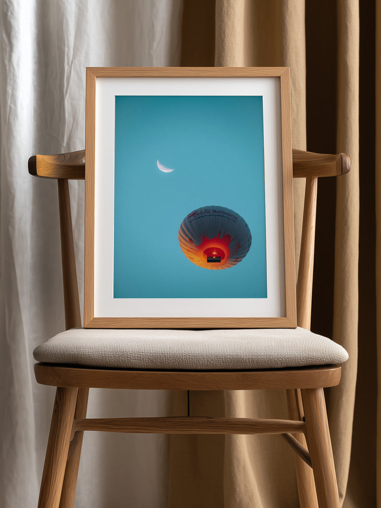 Moonlit Balloon Adventure Metal Wall Art