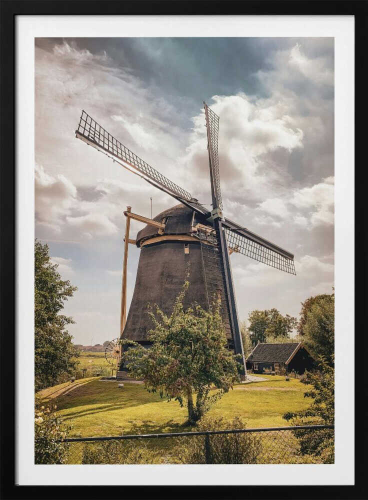 Windmill Serenity – Nature Metal Wall Art