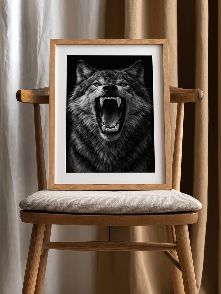 Untamed Wolf Roar Metal Wall Art