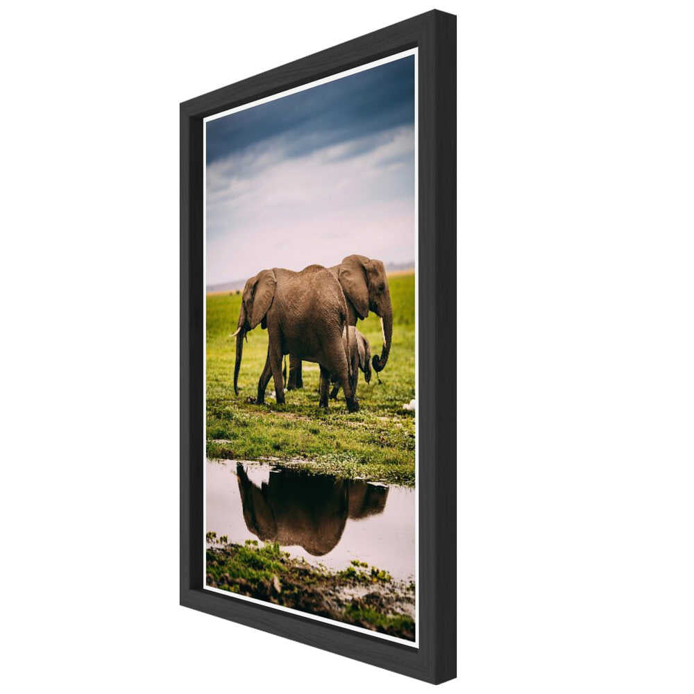 Elephant Family Journey Metal Wall Art