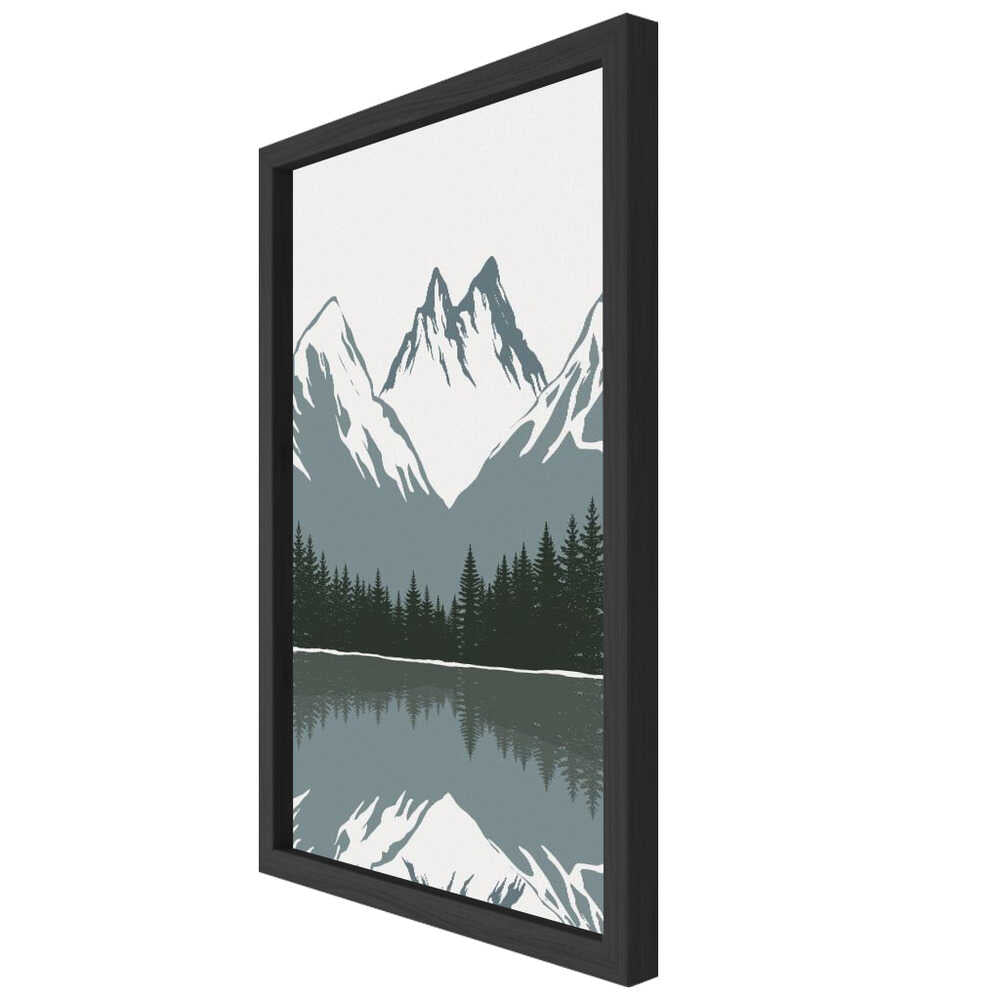 Alpine Reflection Minimalist Metal Wall Art