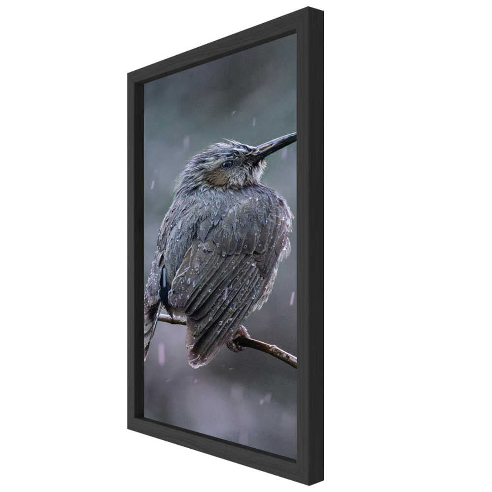 Rainlit Stillness – Floral Metal Wall Art