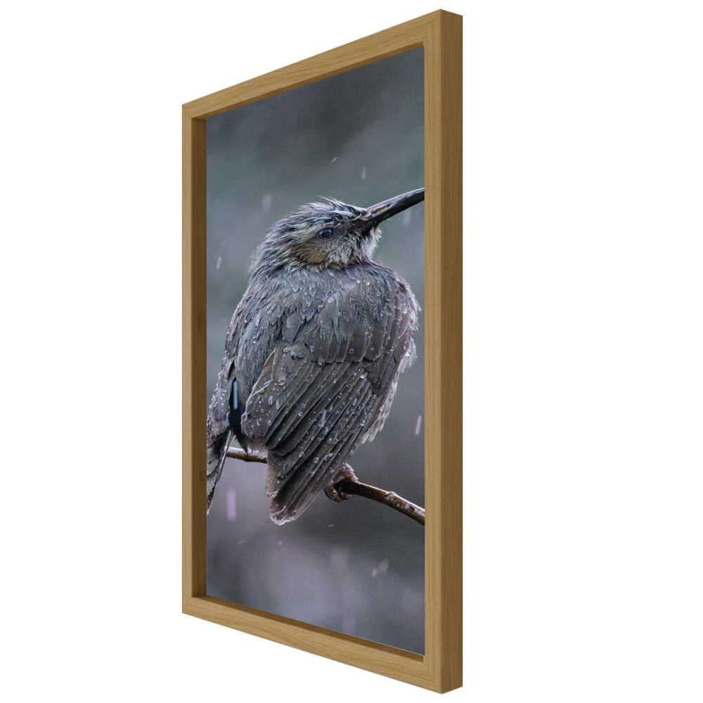 Rainlit Stillness – Floral Metal Wall Art