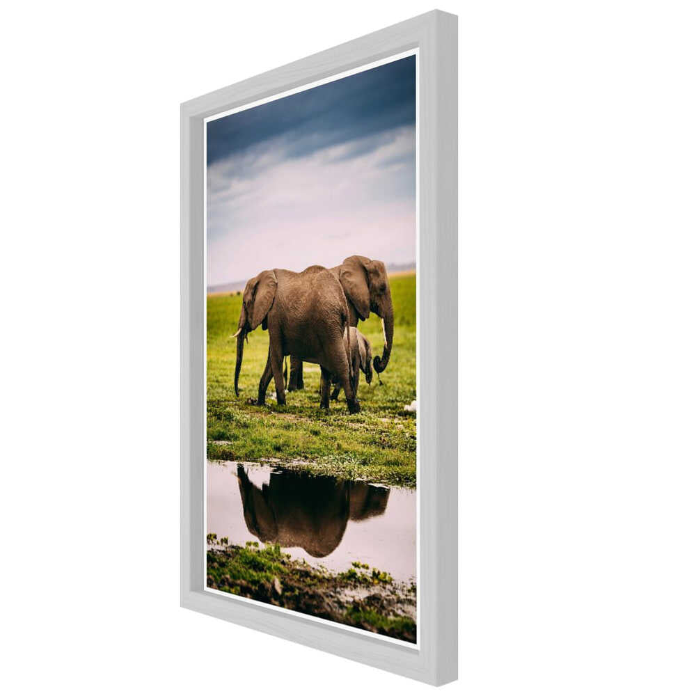 Elephant Family Journey Metal Wall Art