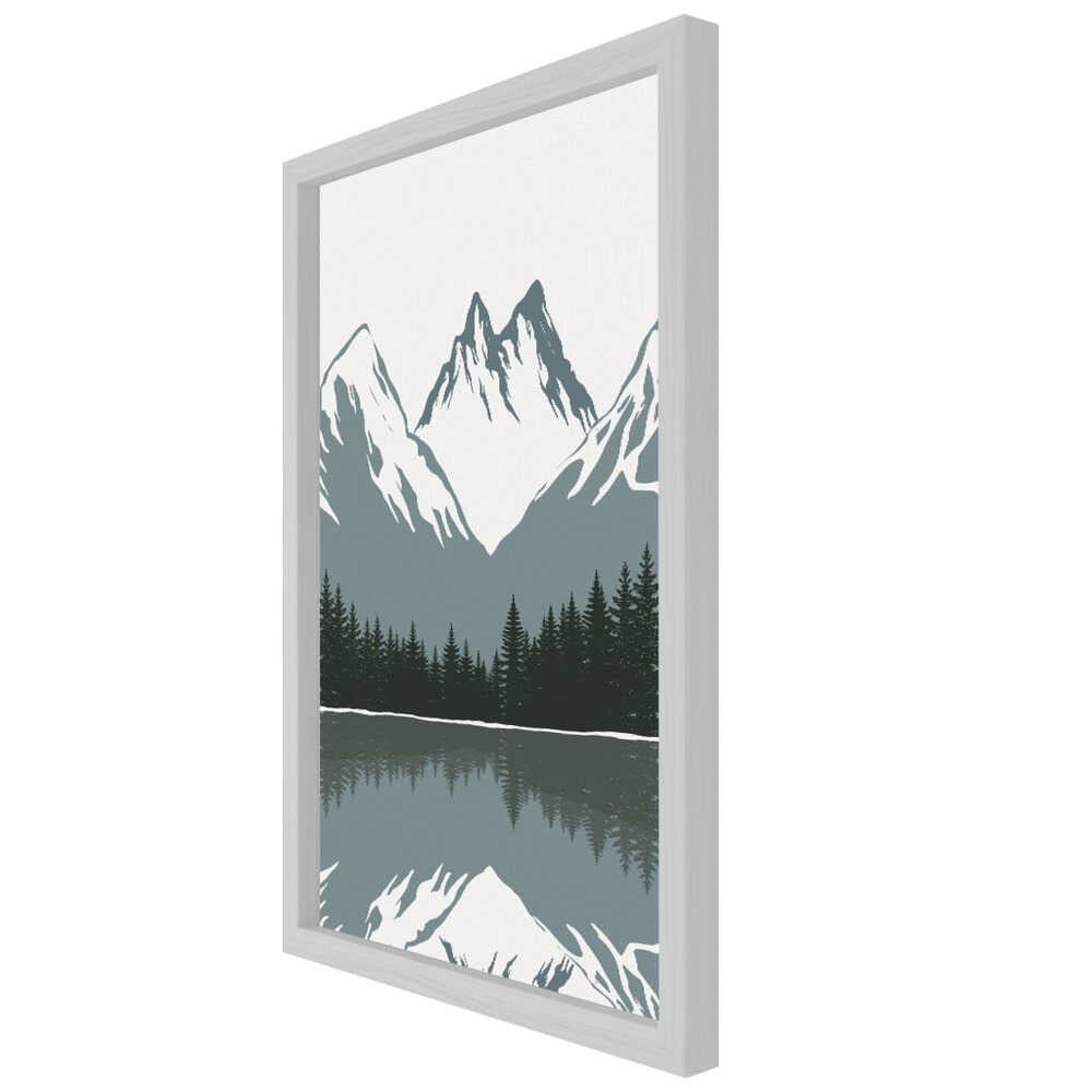Alpine Reflection Minimalist Metal Wall Art