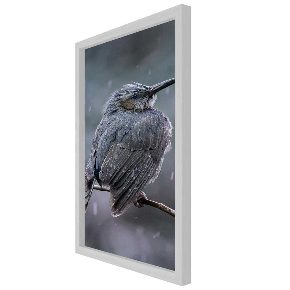 Rainlit Stillness – Floral Metal Wall Art