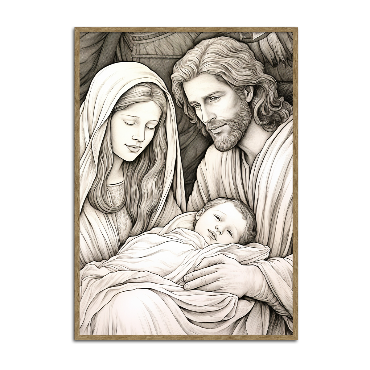 The Holy Family – Blessed Love HD Metal Wall Art