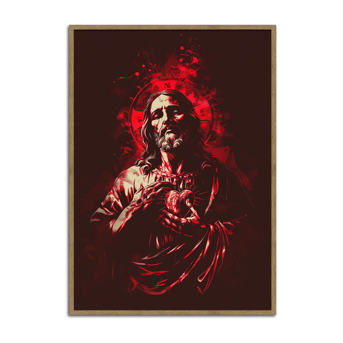 Sacred Heart of Jesus – Modern Faith Metal Wall Art