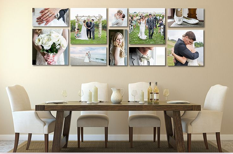 Metal prints display