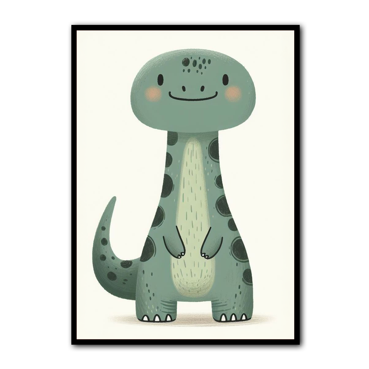 Cute Dinosaur Nursery Metal Wall Art