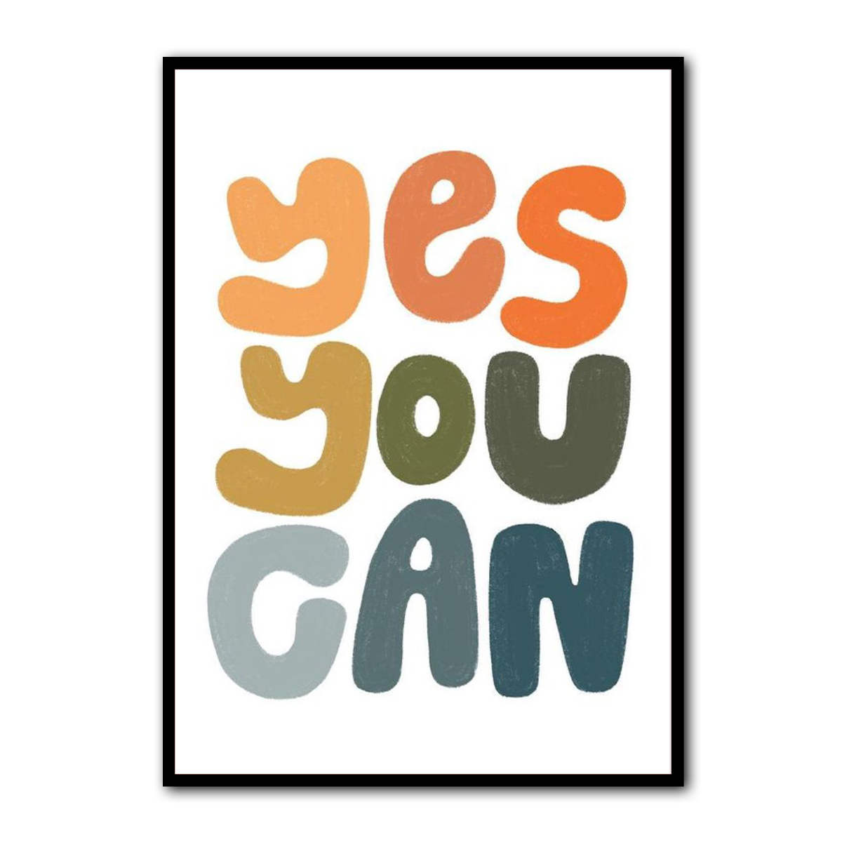 Yes You Can Kids Wall Art – Motivational HD Metal Print