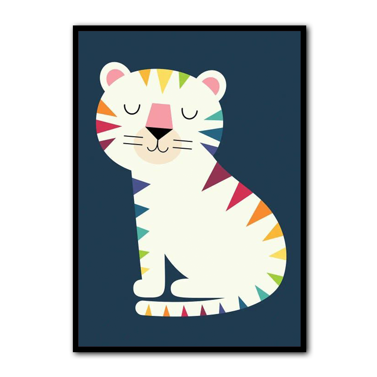 Rainbow Tiger Kids Metal Wall Art