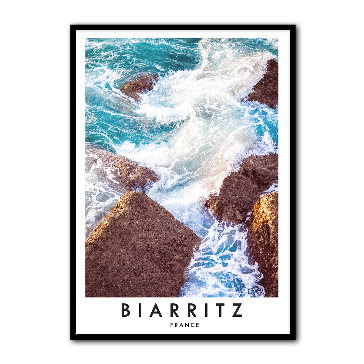 Biarritz Ocean View Metal Wall Art