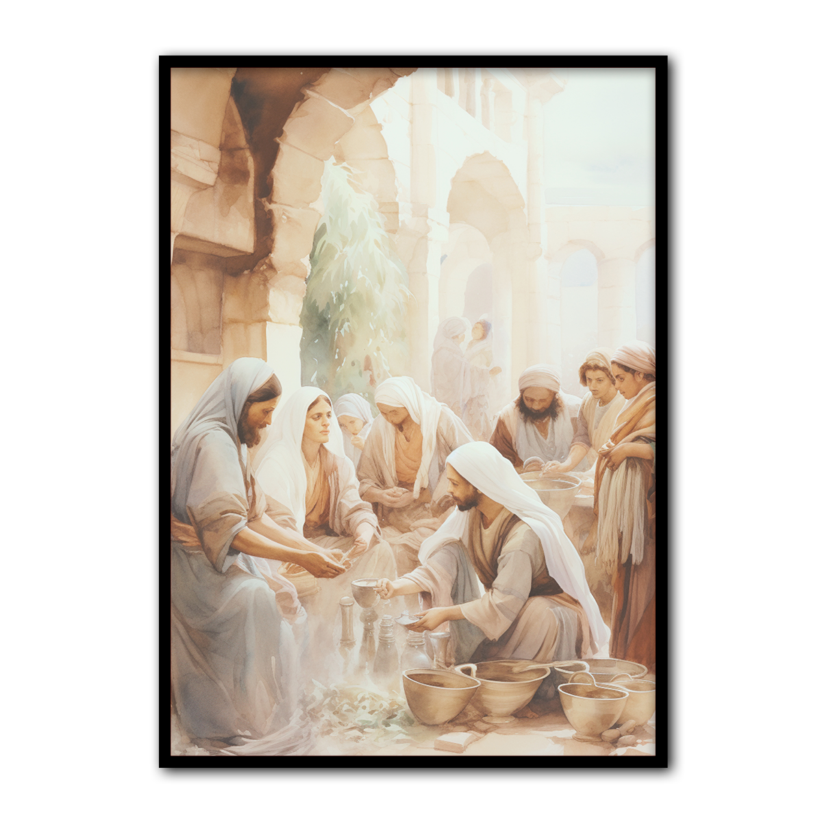 The Washing of Feet – Humility and Grace HD Metal Wall Art