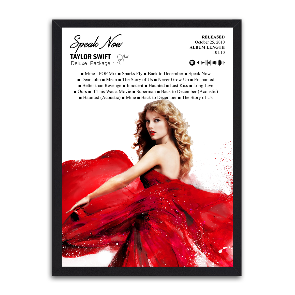 Taylor Swift Speak Now Deluxe HD Metal Wall Art