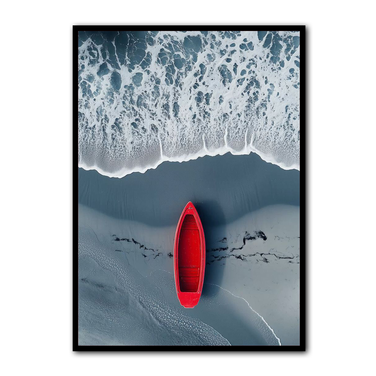 Solitude at Sea Beach Metal Wall Art