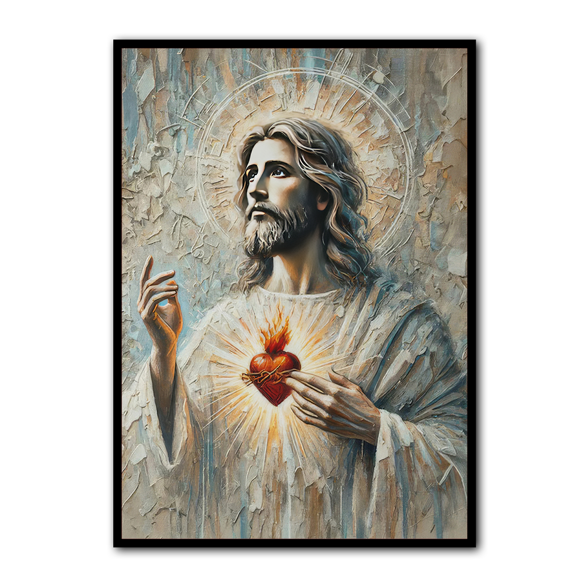 Divine Mercy & Love – Jesus Sacred Heart Metal Wall Art