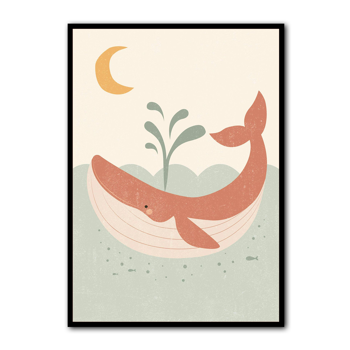 Dreamy Whale Kids Metal Wall Art