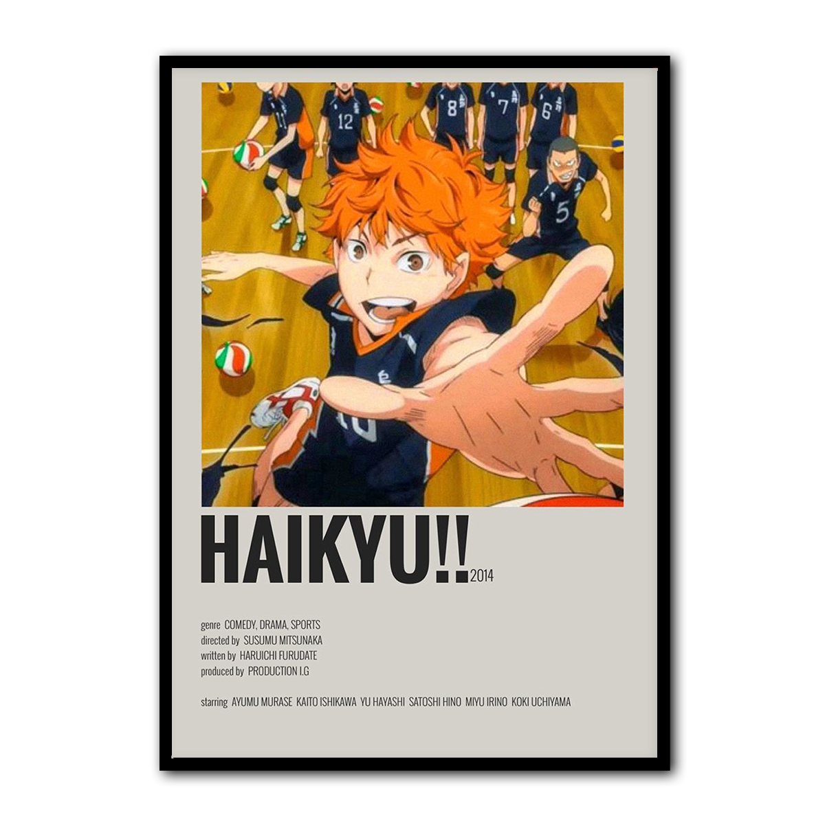 Haikyuu!! Volleyball Team Metal Wall Art