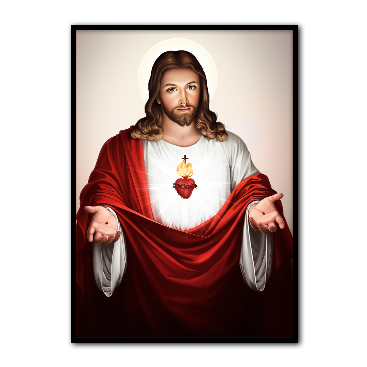 The Sacred Heart – Jesus of Compassion HD Metal Wall Art