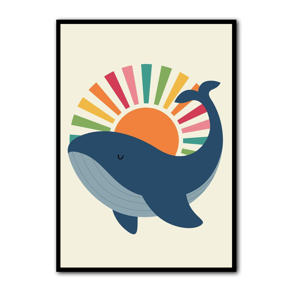 Ocean Whale Kids Metal Wall Art