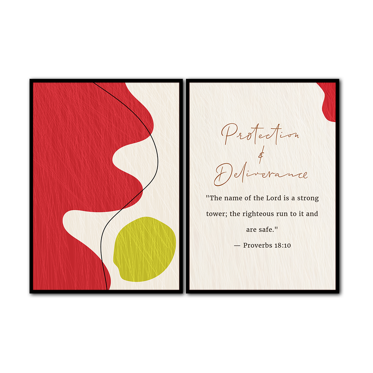 Faith & Safety in His Name Christian Quote - 2 Panel Metal Wall Art