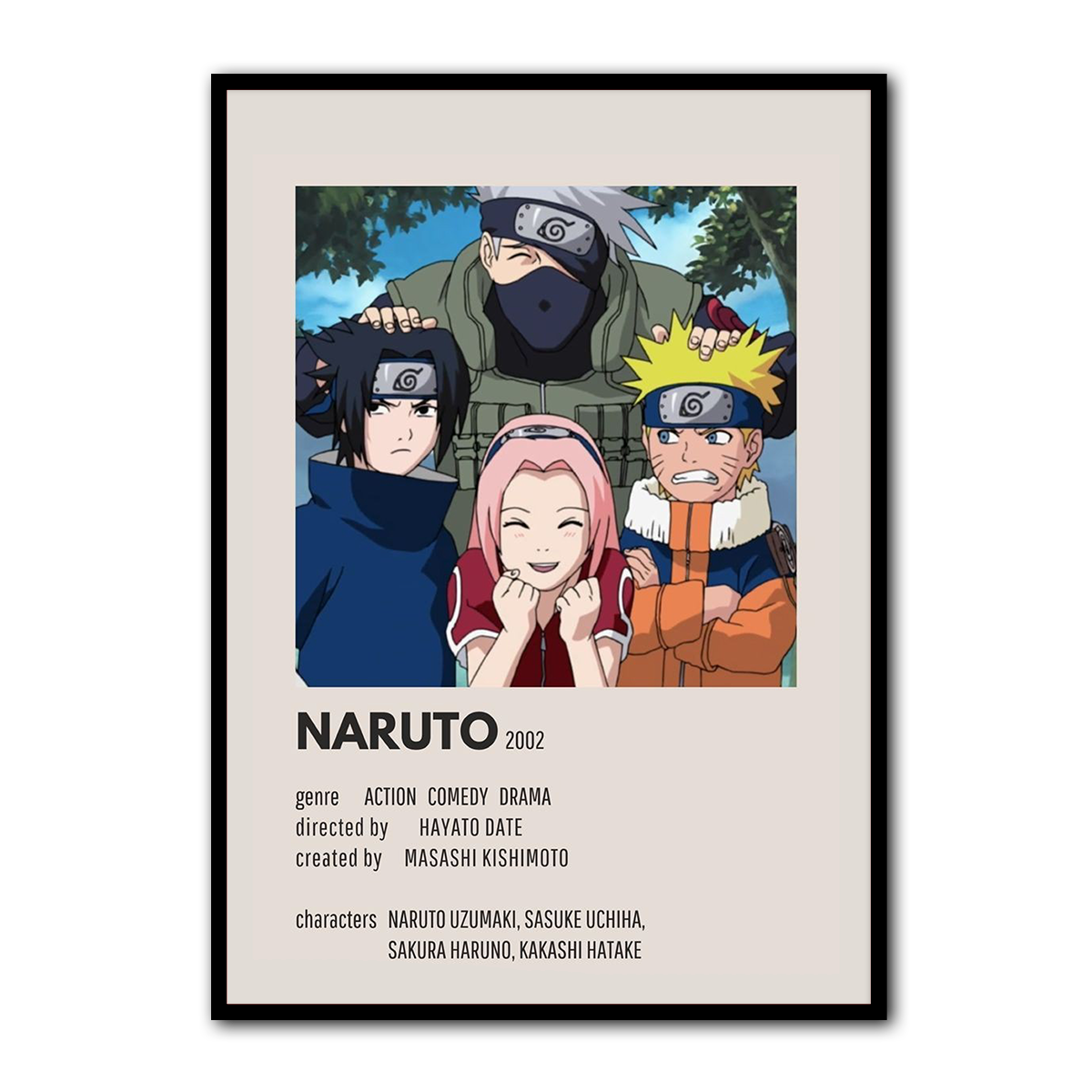 Naruto Uzumaki & Friends Metal Wall Art