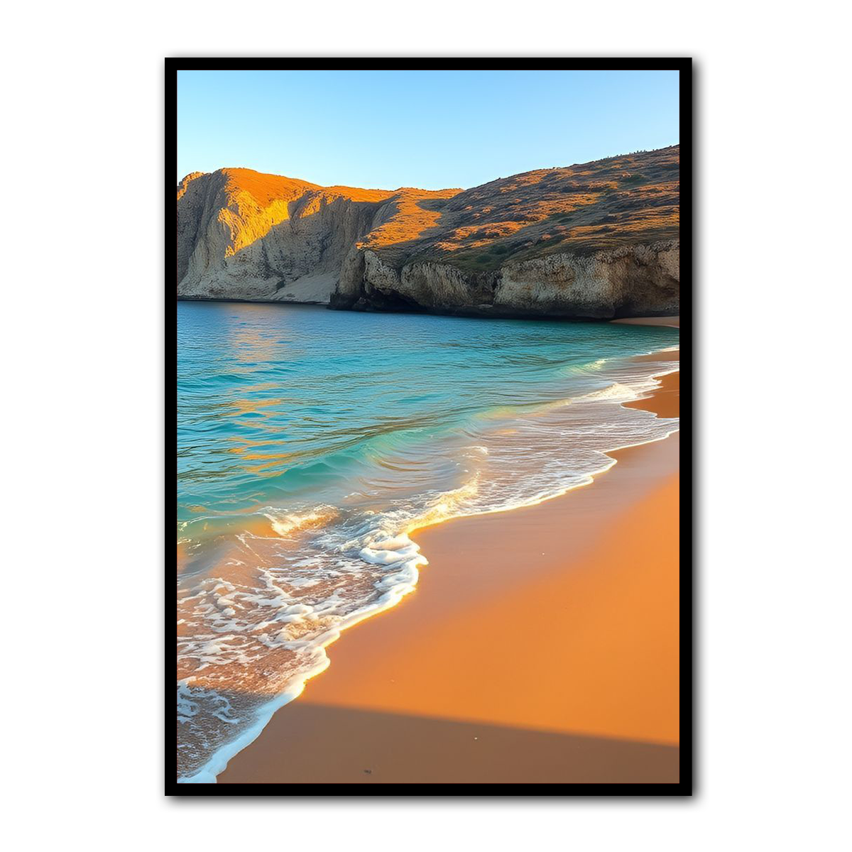 Golden Sands Beach Metal Wall Art