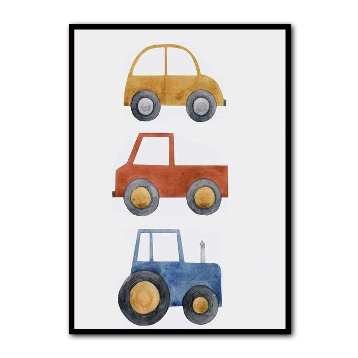 Kids Car Collection Metal Wall Art