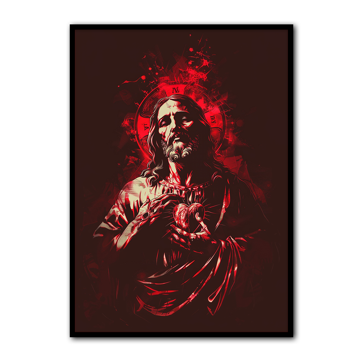 Sacred Heart of Jesus – Modern Faith Metal Wall Art