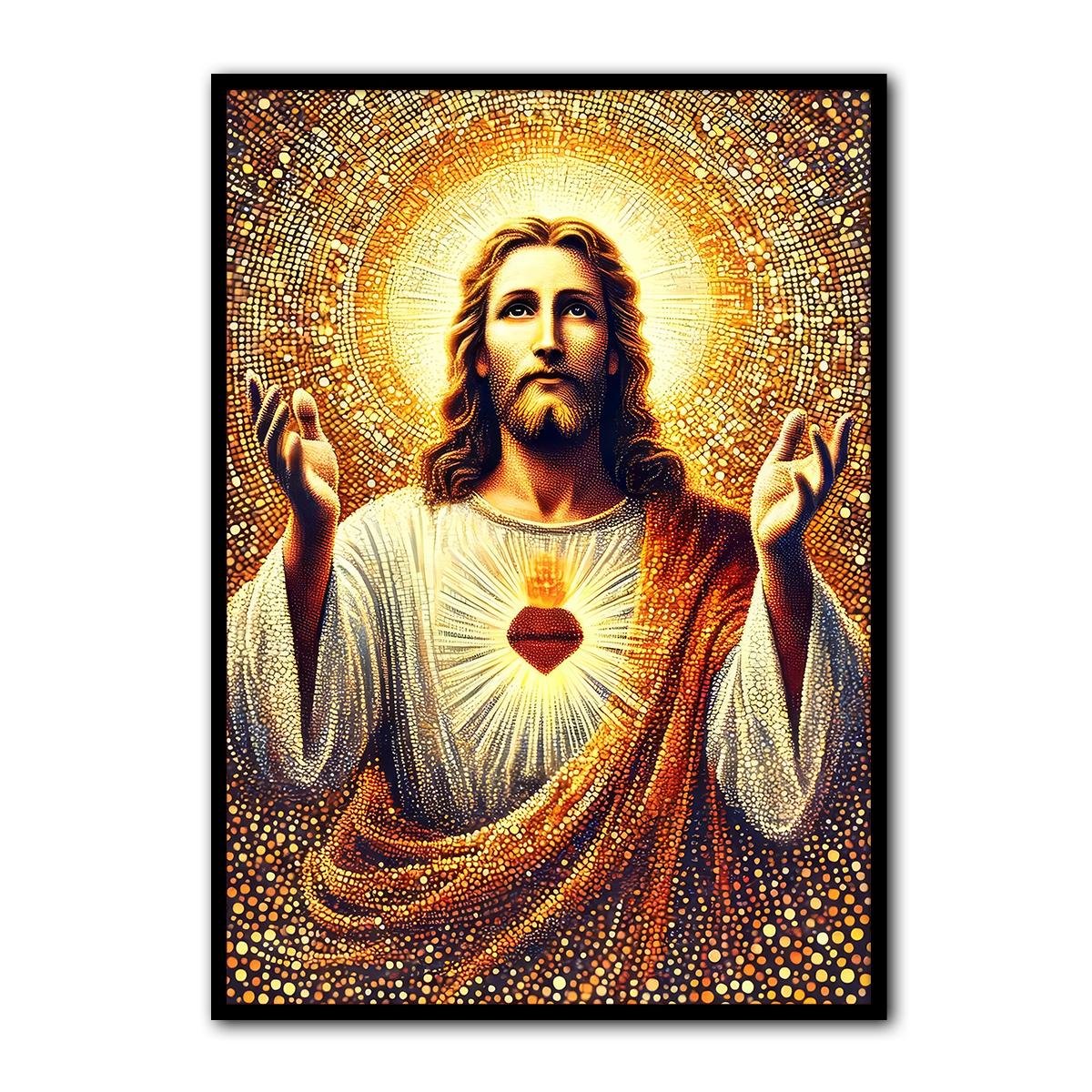 The Glorious Light of Jesus – Sacred Heart Metal Wall Art