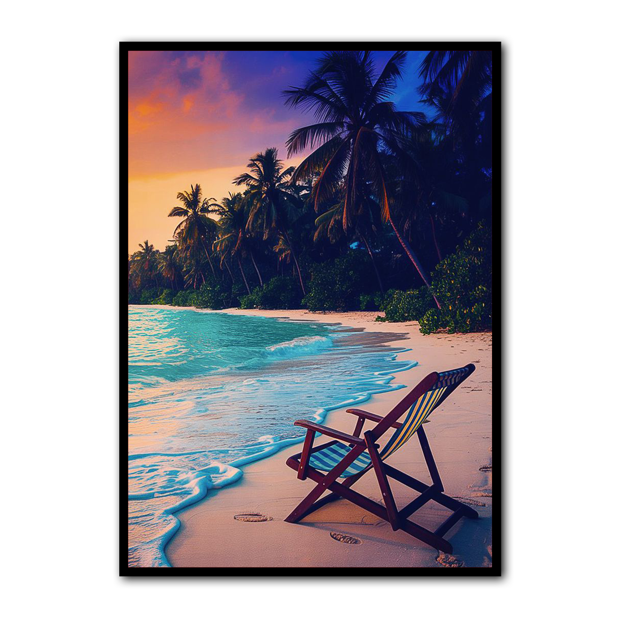 Sunset Serenity Beach Metal Wall Art